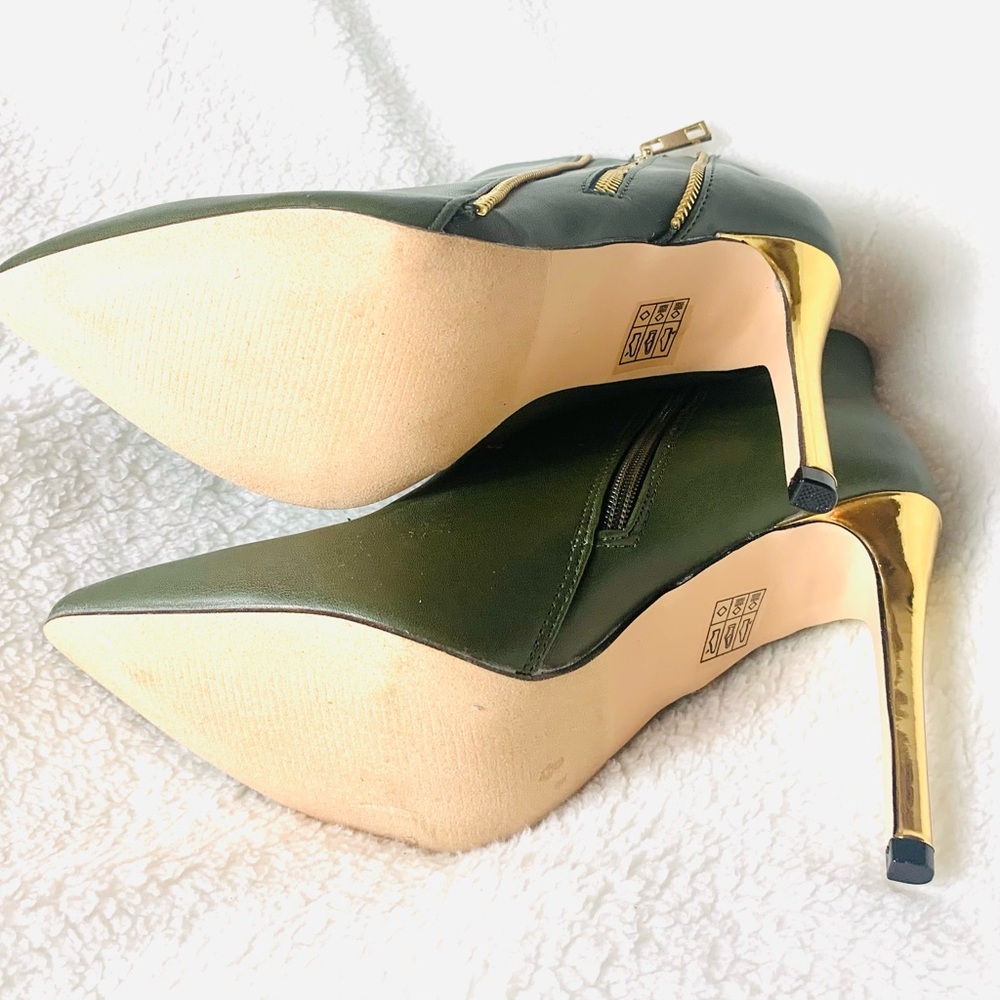 CATHERINE MALANDRINO Zippo Side Zip Heeled Booties - Picture 8 of 8